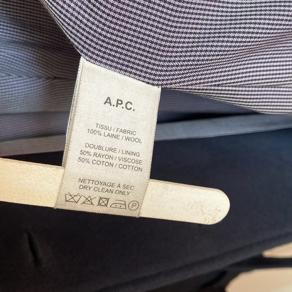 A.P.C wool coat hooded navy size medium - Picture 9 of 14